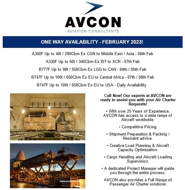 AVCONaircharter's tweet photo. Call Now! Our Experts at AVCON are ready to assist you with your Air Charter Requests!

+44 (0) 121 323 4747 // Charters@avcon.co.uk

#aircharter #freightforwarding #aviation #cargo #charterflights #freight #projectlogistics https://t.co/83ZcngB0h7