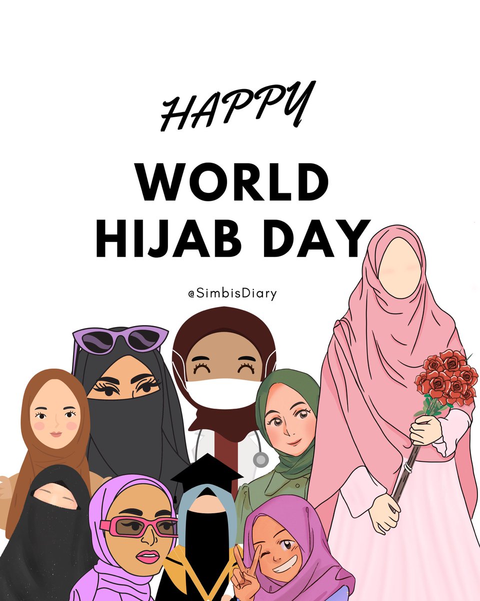 Happy world, HIjab day. 

Wear your Hijab with pride, it's a veil as well as a crown.