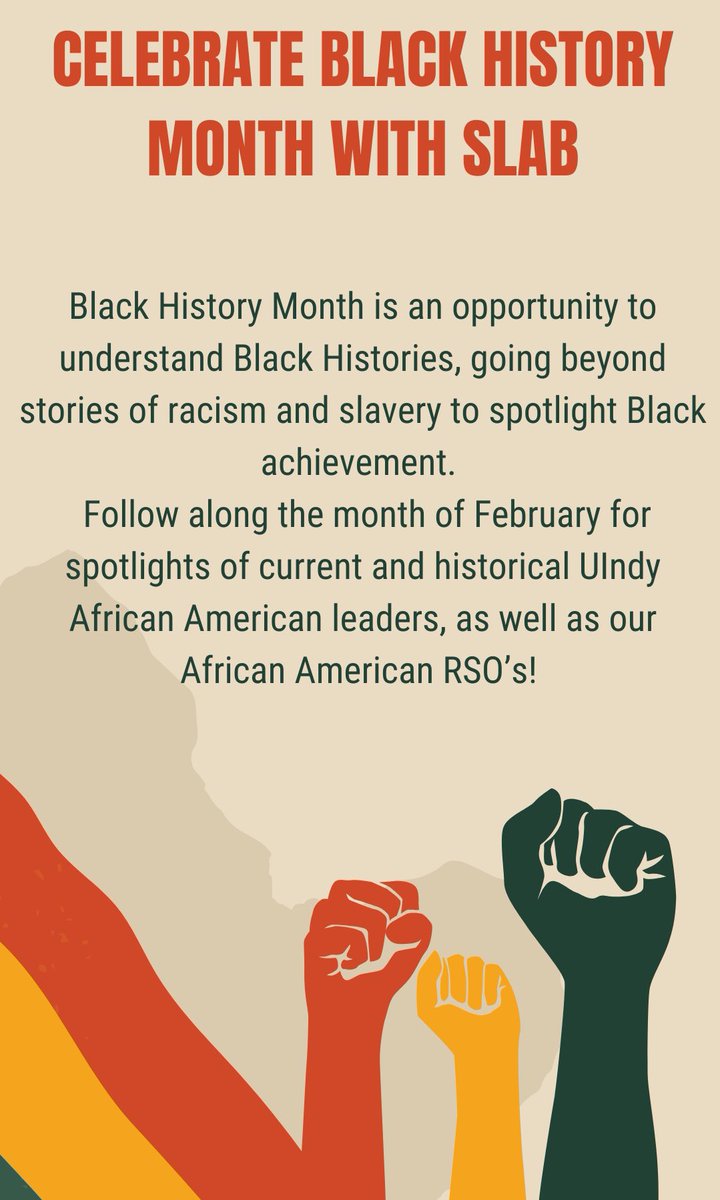 uindyslab's tweet photo. Celebrate BHM with SLAB! https://t.co/gtEGBaFH3s