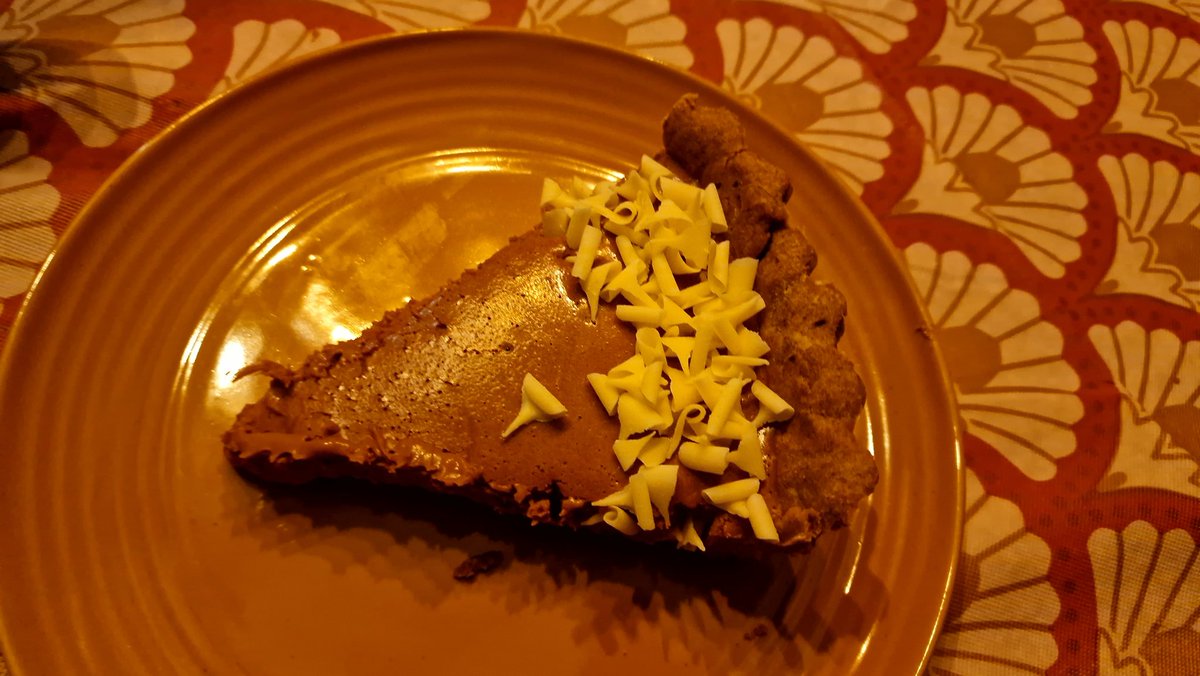 WorcsWhitehouse's tweet photo. A very late Mo... saying hello and goodbye. Was out with mum.
Here's the chocolate mousse tart I taked for my sister's birthday #worcestershirehour #helloandgoodbye https://t.co/4oSwW4Xar3