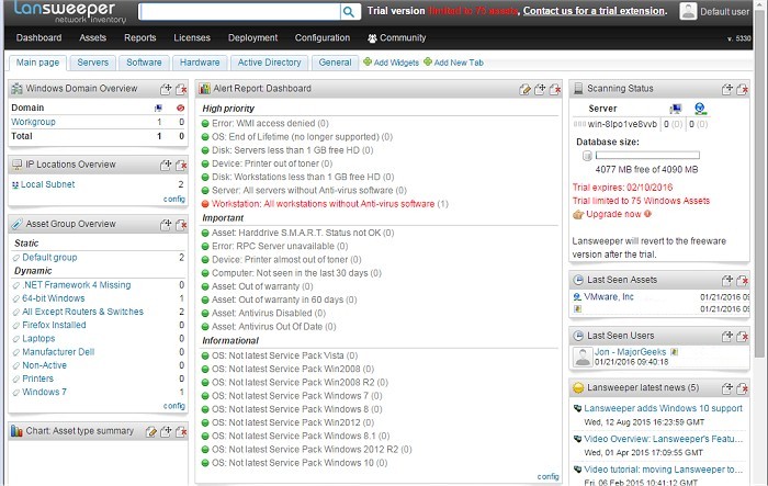 majorgeeks's tweet photo. Updated - #Lansweeper is an automated network discovery and asset management #tool which scans all your computers and devices and displays them in an easily accessible web interface.
https://t.co/CAUou9Tw8b #networking #IT https://t.co/X3fBkHpK1e