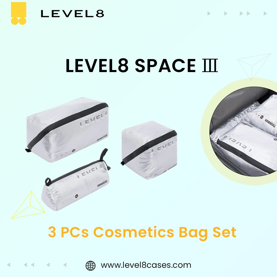 Level8Group's tweet photo. Looking for the perfect cosmetic bag set?๐ค
Check out LEVEL8's 3 piece set! ๐
With a variety of sizes and stylish design, you'll have all your makeup essentials organised and on-the-go in no time.๐ค
๐https://t.co/Ecl6sgaSbu
#Level8Cases #Luggage #LuggageItem #TravelBlogger https://t.co/3pSGK0LyRf