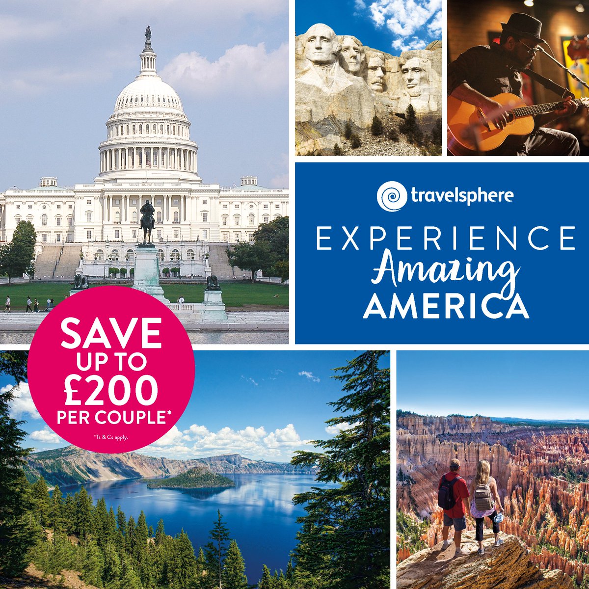 🌎ITS USA &amp; CANADA MONTH🌎
💰Your customers can SAVE UP TO £200 per couple on most of our best selling tours over the pond! 
🔦Every Thursday we'll be promoting a 'SPOTLIGHT TOUR'
🤑AGENT INCENTIVE: Don't forget you earn £25 Love2Shop voucher on EVERY BOOKING MADE!