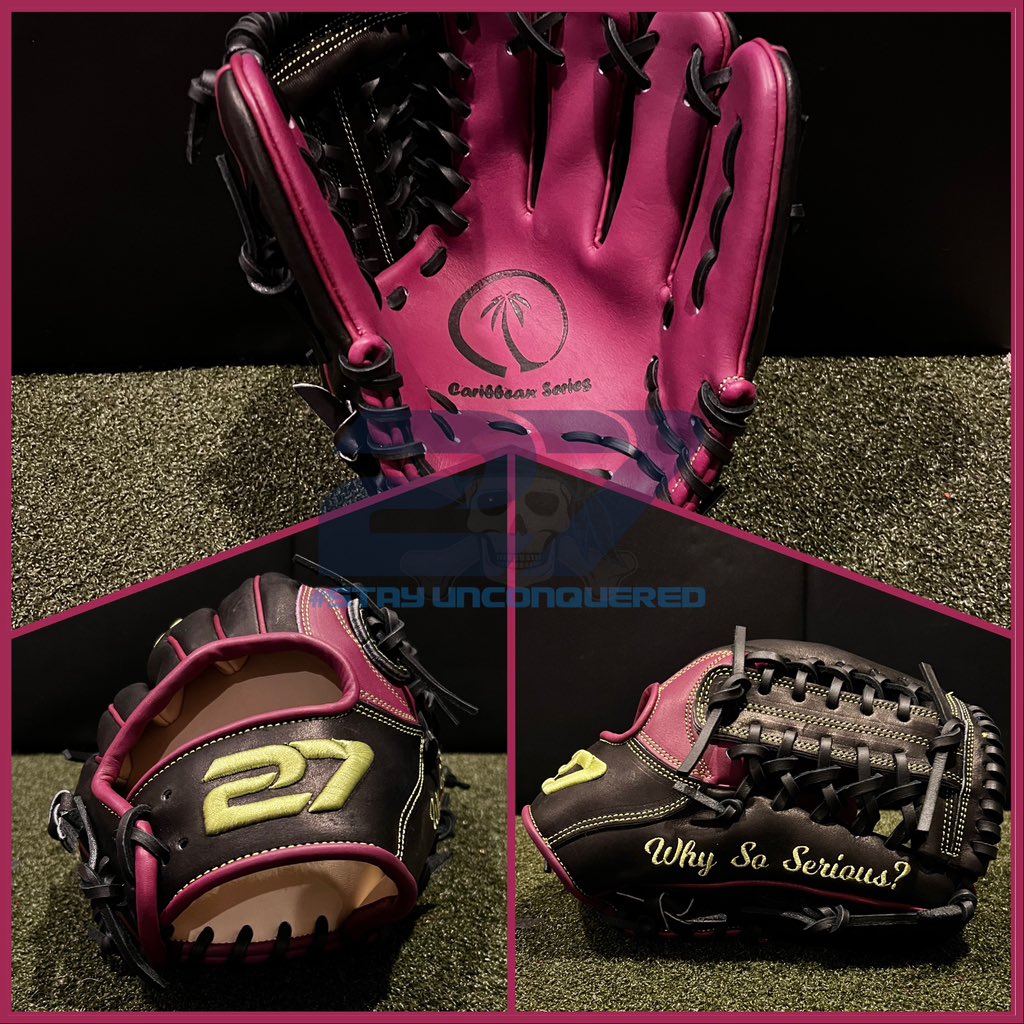 27 Brand Glove is a custom and stock baseball glove company! We are trying to grow our reach and following, with doing this we are holding a month of February special drawing. If you follow us and retweet this post you will enter to win this Joker Themed baseball glove!