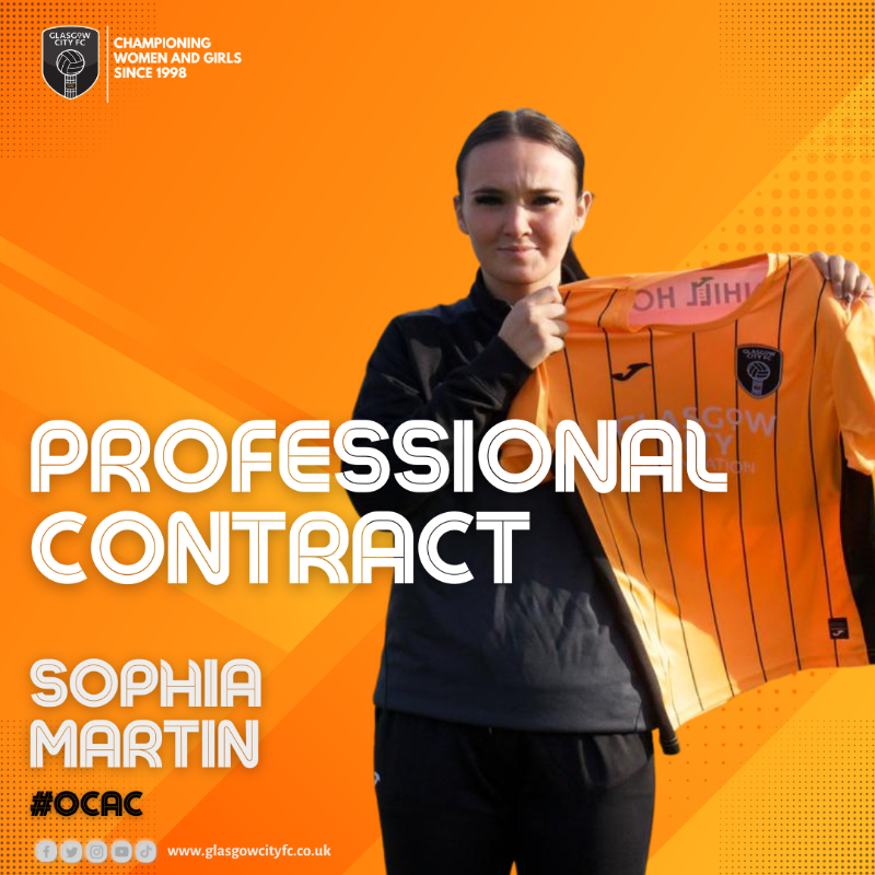 GlasgowCityFC's tweet photo. 🆕💻 | PROFESSIONAL CONTRACT

🔶 Days after her 16th birthday, Glasgow City are delighted to announce Sophia Martin has signed a professional contract with the club, believed to be the youngest Scottish female ever to sign pro terms