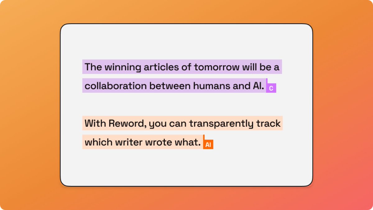 Today i launch reword the first ai editor that is trained on your