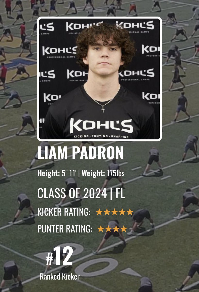 After a great winter, I have received a 5⭐️ rating and now ranked 12th in 🇺🇸. Hard work has paid off, but doesn’t stop now! @KohlsKicking @Coach_Radke @CoachTonyBugeja @BTHS_Football @MFCJ13