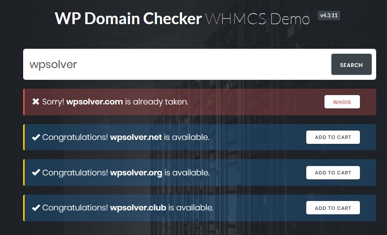 wpblackbelt's tweet image. 6 Must See WordPress Domain Checkers - is.gd/CjuMnn - #DomainChecker #WHMCS