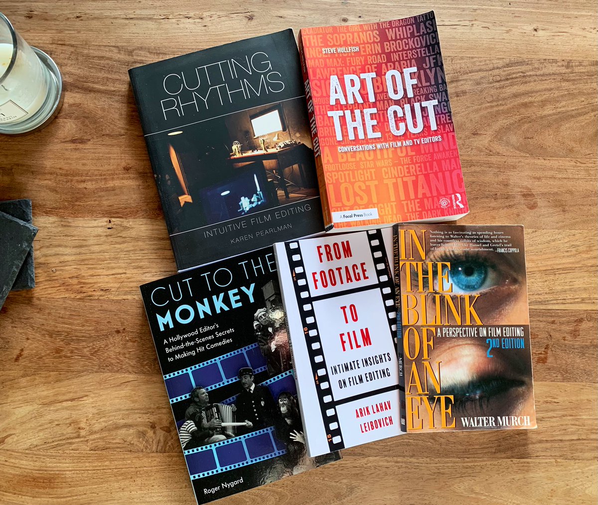 Some of my favourite editing books. Well they’re my whole collection but they’re still my favourites. Any recommendations for the next? #postchat