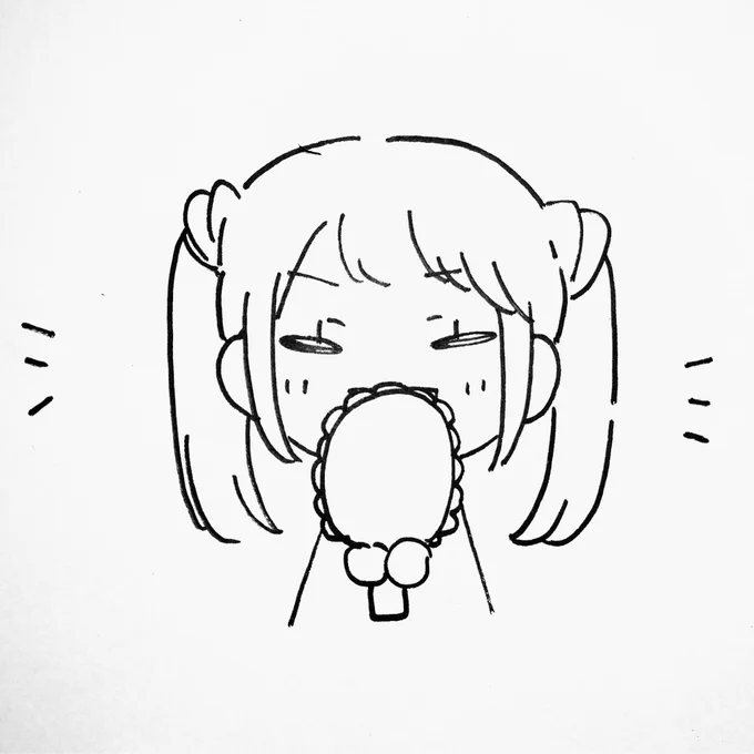 可愛くかけた線画です
(塗っても大丈夫です) 
