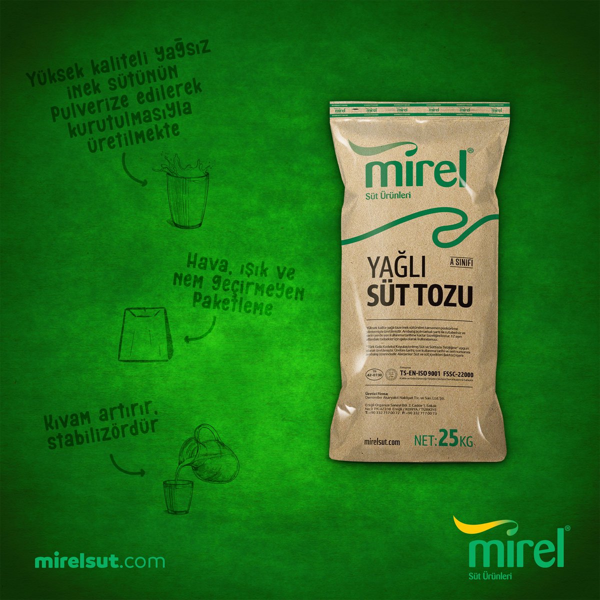 Mirel Yağlı Süt Tozu ile tanıştınız mı?
.
.
İletişim;
🔎mirelsut.com
☎️+90 332 717 00 72
.
.
#mirelsüt #mirel #sütürünleri 
#süttozu #peyniraltısuyutozu
#tamyağlıkrema #sadeyağ