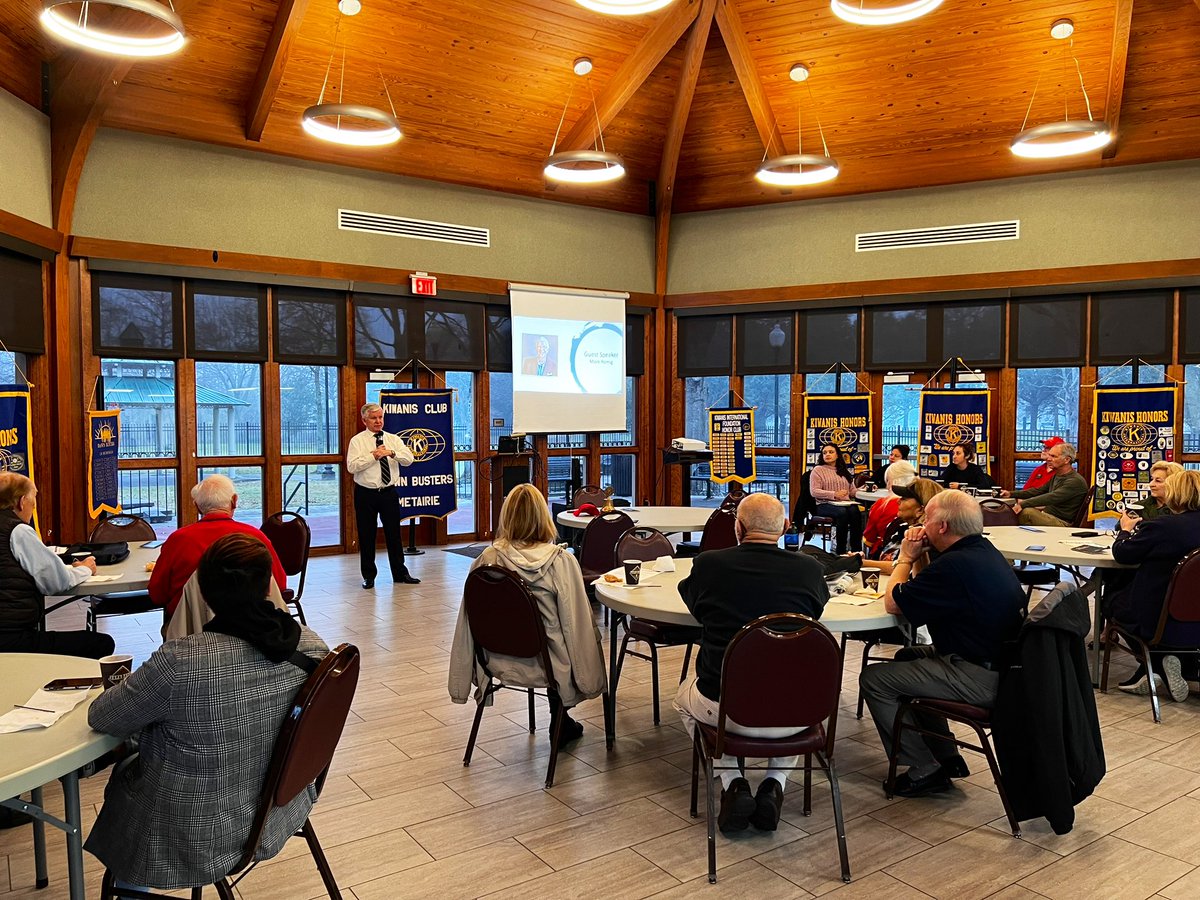 Thank you to Mark Romig, Senior Vice President &amp; Chief Marketing Officer for <a href="/neworleansandco/">New Orleans & Company</a> and Stadium Announcer for the <a href="/Saints/">New Orleans Saints</a>, for speaking to our club this morning! #kidsneedskiwanis #DawnBustersKiwanis