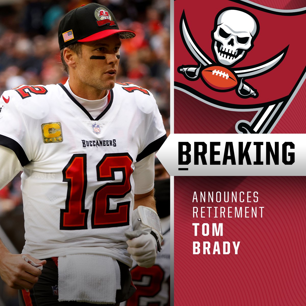 BREAKING: Tom Brady announces he is officially retiring.