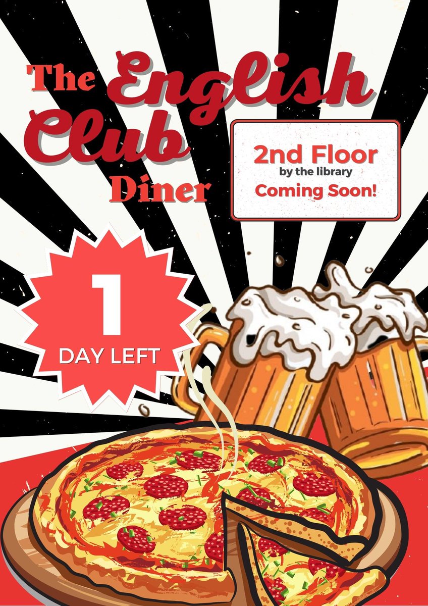 EnglishClubMSHS's tweet photo. Only a day left until the English Club Diner's grand opening. 

We're here to satisfy your appetite and remember that here, the customer is always right.

Eat well MakSci! 🍔🍟🍻

#Ma22loyNaClubFair2023 https://t.co/XTmSAEcGnp