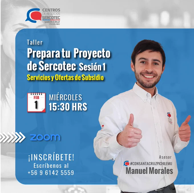 Image from Centro de Negocios Sercotec Santa Cruz (@CdnSanta)