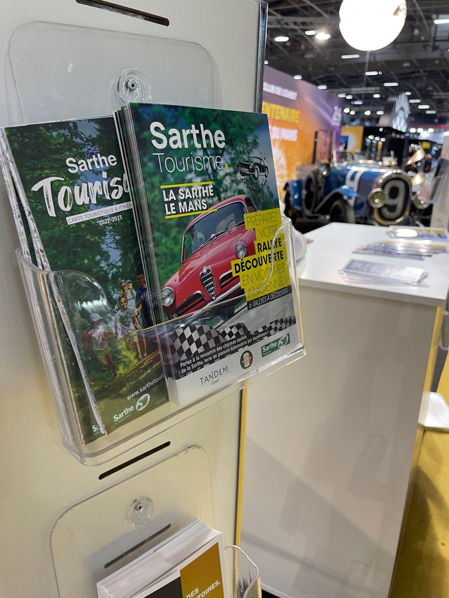 sarthetourpro's tweet photo. Sarthe Tourisme présent au salon Rétromobile de Paris pour la promotion d’escapades en voiture vintage.

Découvrez notre brochure “Rallye-découverte La Sarthe” sur le stand de l’Automobile Club de l’Ouest. https://t.co/NH8a5Ih7iB