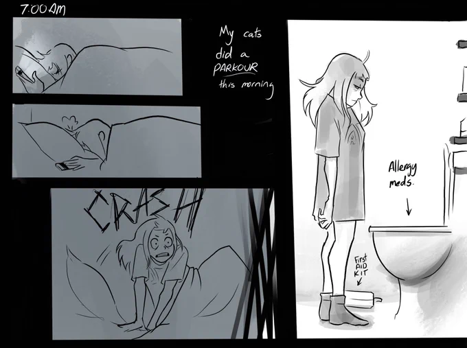 #HourlyComicDay2023 is going to be… an attempt.

Started off with a bang 