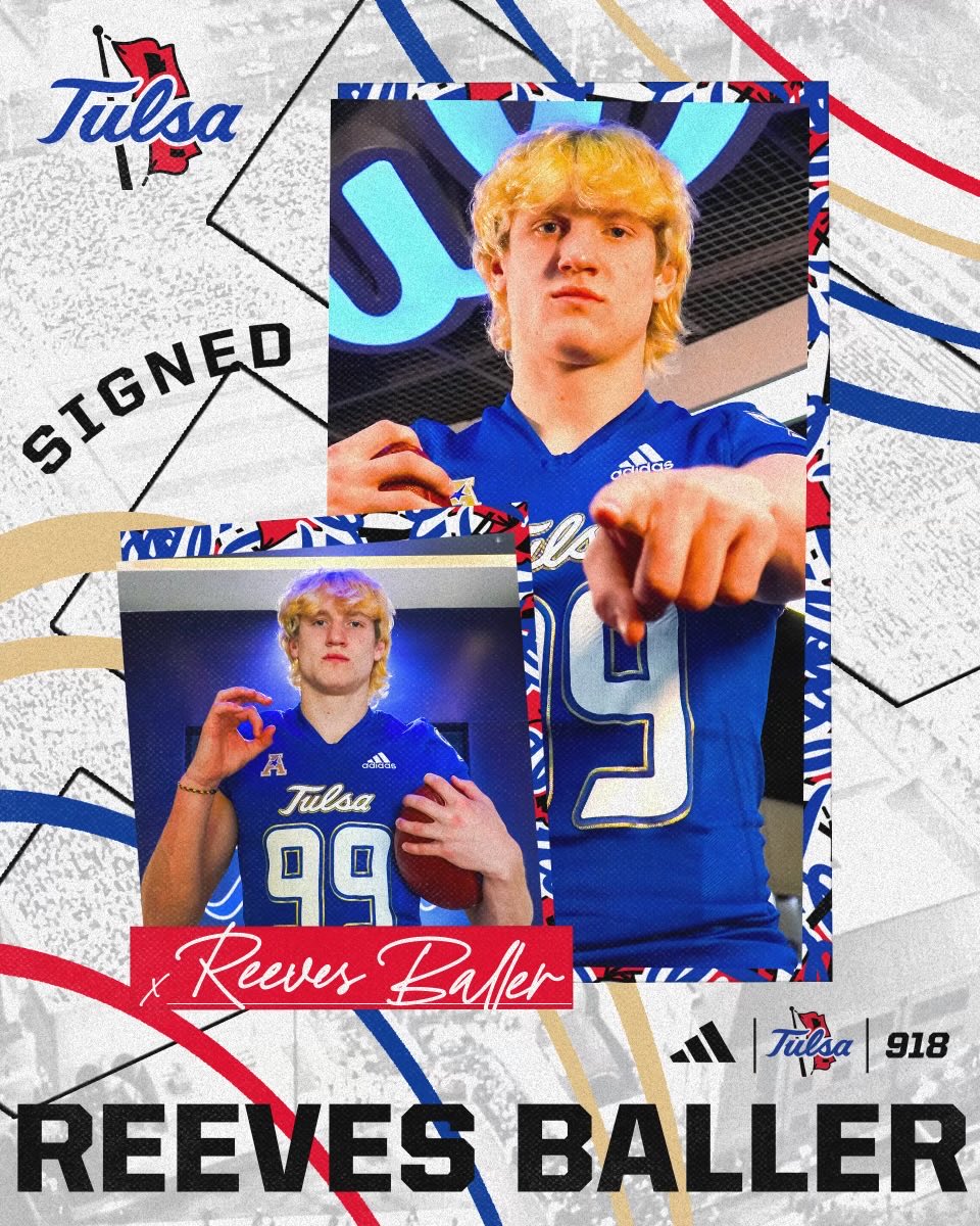 Kevin Wilson (@coachkevinwils) on Twitter photo #918Bound - <a href="/TulsaFootball/">Tulsa Football</a> Welcomes โฆ<a href="/BallerReeves/">Reeves Baller</a>โฉ - DE
Argyle TX Liberty Christian HS
Great Day at TU - Reign Cane!! #918Bound - <a href="/TulsaFootball/">Tulsa Football</a> Welcomes โฆ<a href="/BallerReeves/">Reeves Baller</a>โฉ - DE
Argyle TX Liberty Christian HS
Great Day at TU - Reign Cane!!