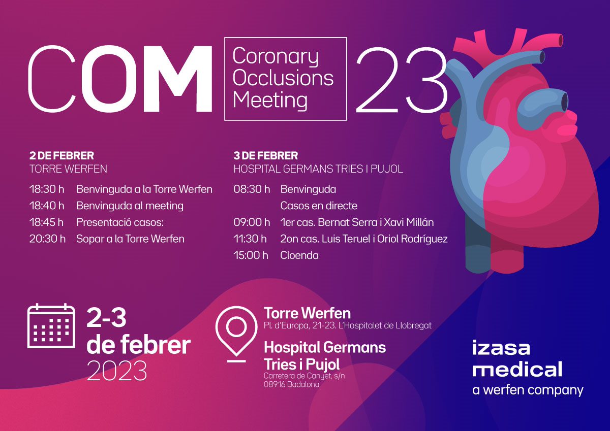 IzasaMedical's tweet photo. Mañana tiene lugar la primera #COM23: "Coronary Occlusions Meeting"💼. Un punto de encuentro en el que se expondrán numerosos casos practicados con los microcatéteres #Elong, junto con otros dispositivos como #Expressman y #Conqueror punta esférica. https://t.co/r1S0WTYEe4