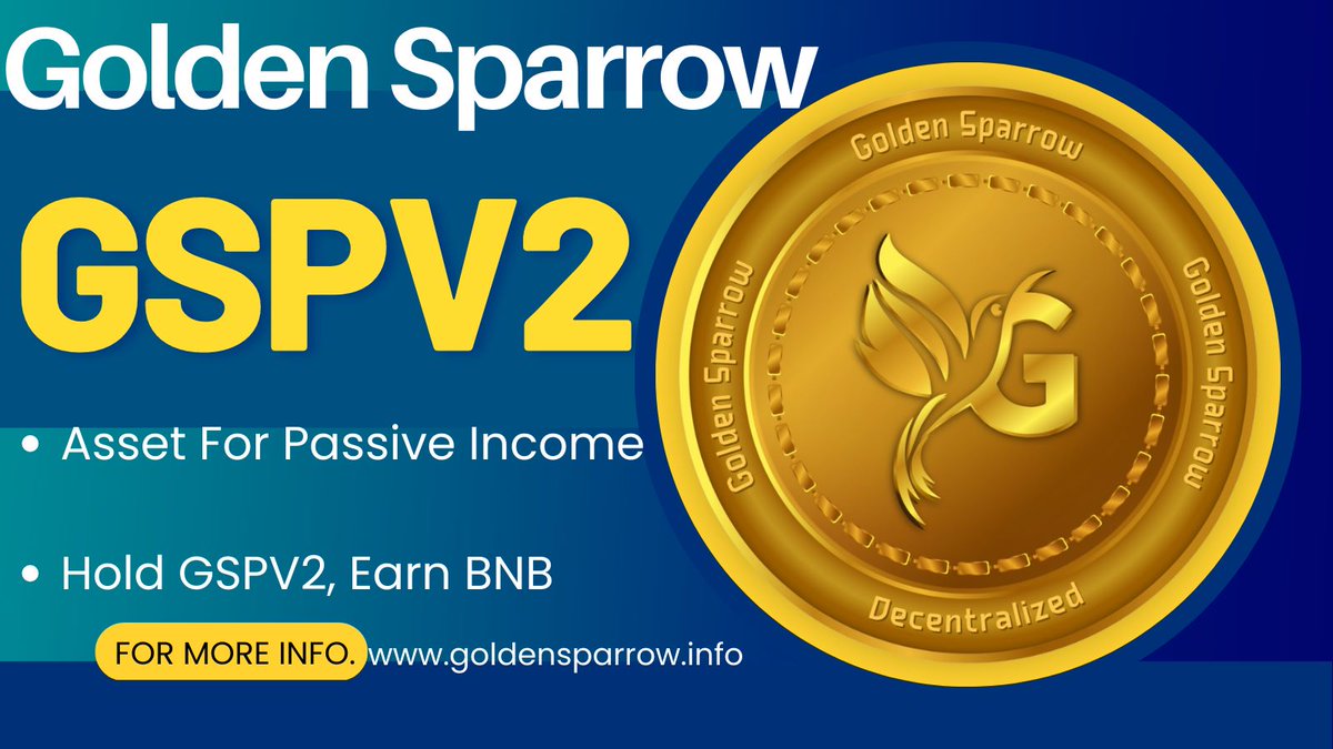 The best time to plant a tree was 20 years ago. The second best time is today. #goldensparrow #goldensparrowv2 #gspv2

#crypto #cryptocurrency #cryptomarket