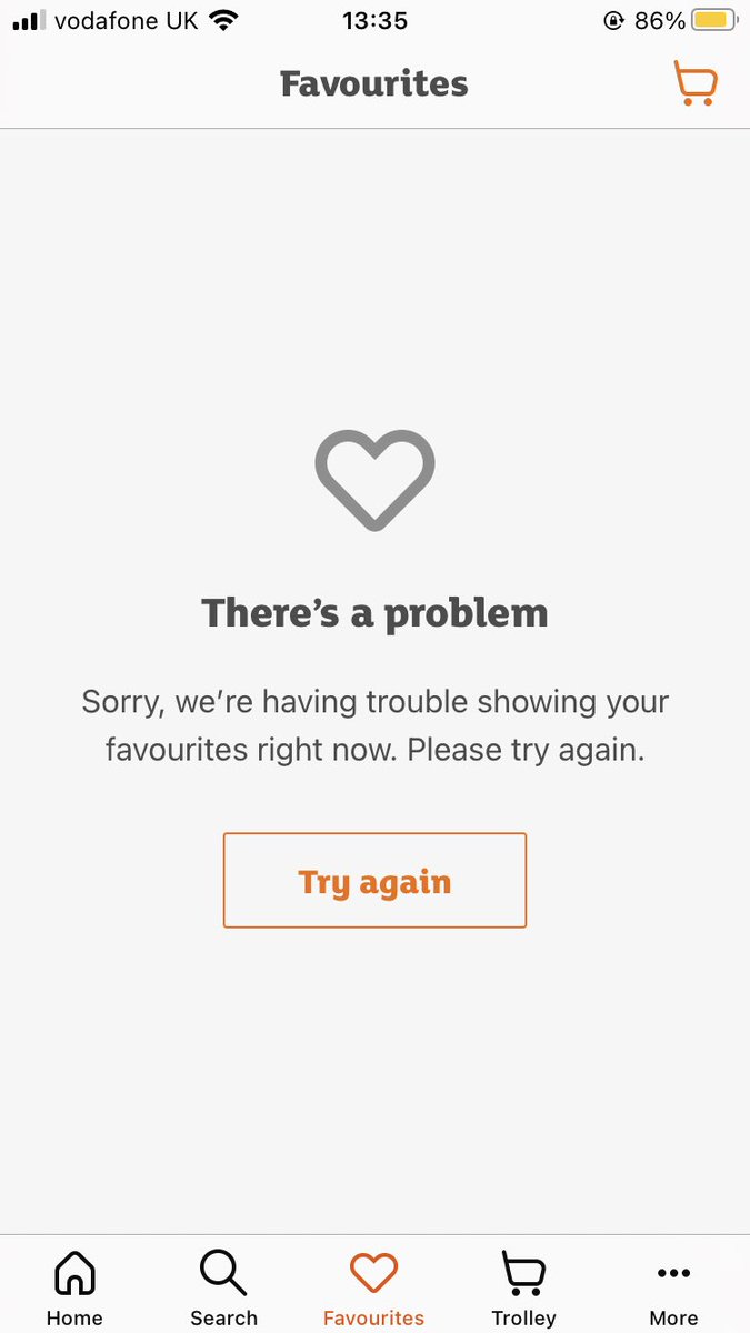 KirkRogers83's tweet photo. Hello @sainsburys I’ve been having this issue with my online shopping for 3 weeks now, any ideas what’s happening please? https://t.co/aVxweFNgaV