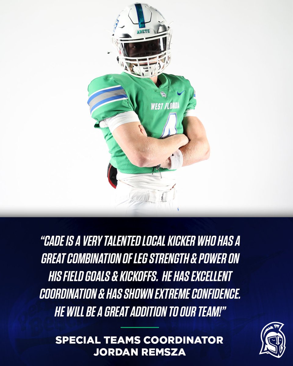 UWFFootball's tweet photo. Hear what our special teams coordinator had to say about our newest kicker!

#GoArgos | #Arete https://t.co/kIVJxsiVZh