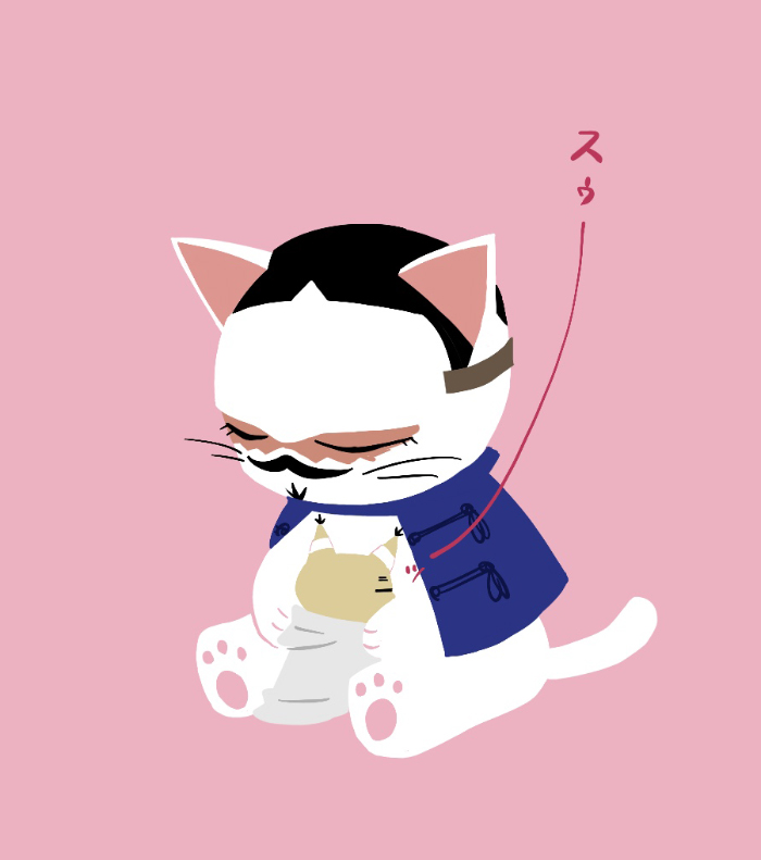 cat no humans simple background solo pink background animal closed eyes  illustration images
