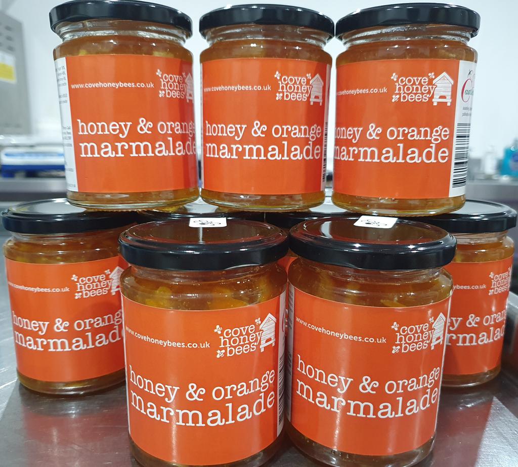 Thats us fully stocked up on Honey Marmalade again....550 jars should keep us goimg a few more weeks. Lots more products at our new website covehoneybees.co.uk #honey #marmalade #honeymarmalade #jams #preserves #aberdeen #aberdeenshire #orangemarmelade #covehoneybees