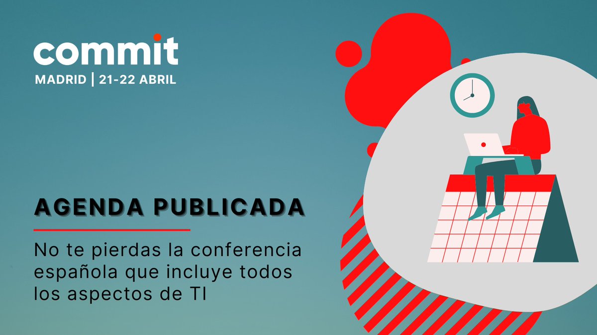 commitconf's tweet image. ¡Ya vale de esperar! 

Qué largo se nos ha hecho enero, pero ya está aquí. Desde #commitconf con❤️ 

✔️  Brillantes speakers.
✔️  Tendencias de futuro.
✔️  Mejores prácticas en el mundo del software.
... y mucho más.

La AGENDA, disponible para ti.
🔴 koliseo.com/events/commit-… 🔴