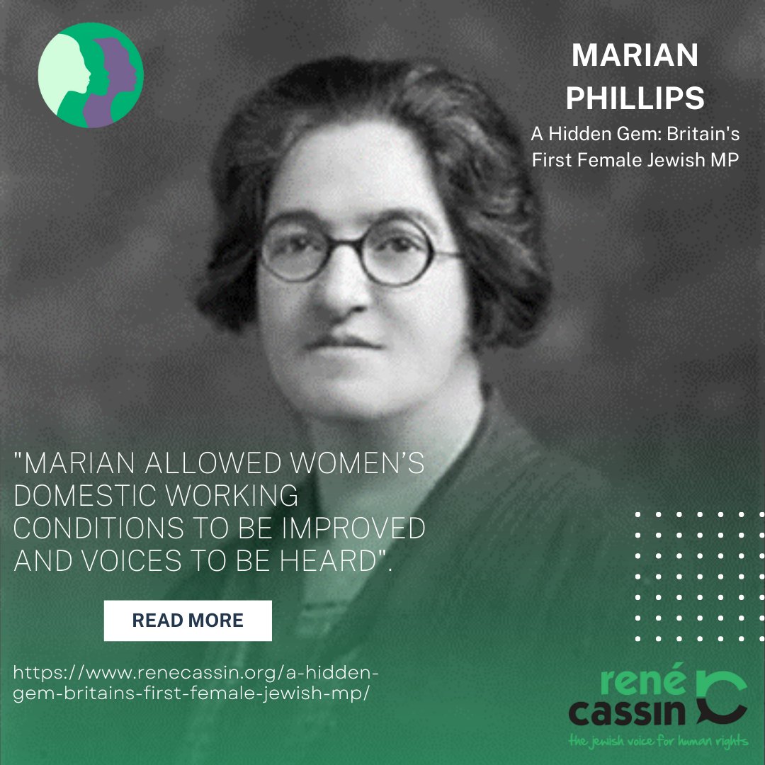 Rene_Cassin's tweet photo. A Hidden Gem: Britain's First Female Jewish MP
"Marian allowed women’s domestic working conditions to be improved and voices to be heard". - Abi Levy
🔗 Read the full blog here: https://t.co/uZrtOQ2Rrz
#womensrights #mp #femalemp #jewishmp #marianphillips https://t.co/gA8WHGpQ8s