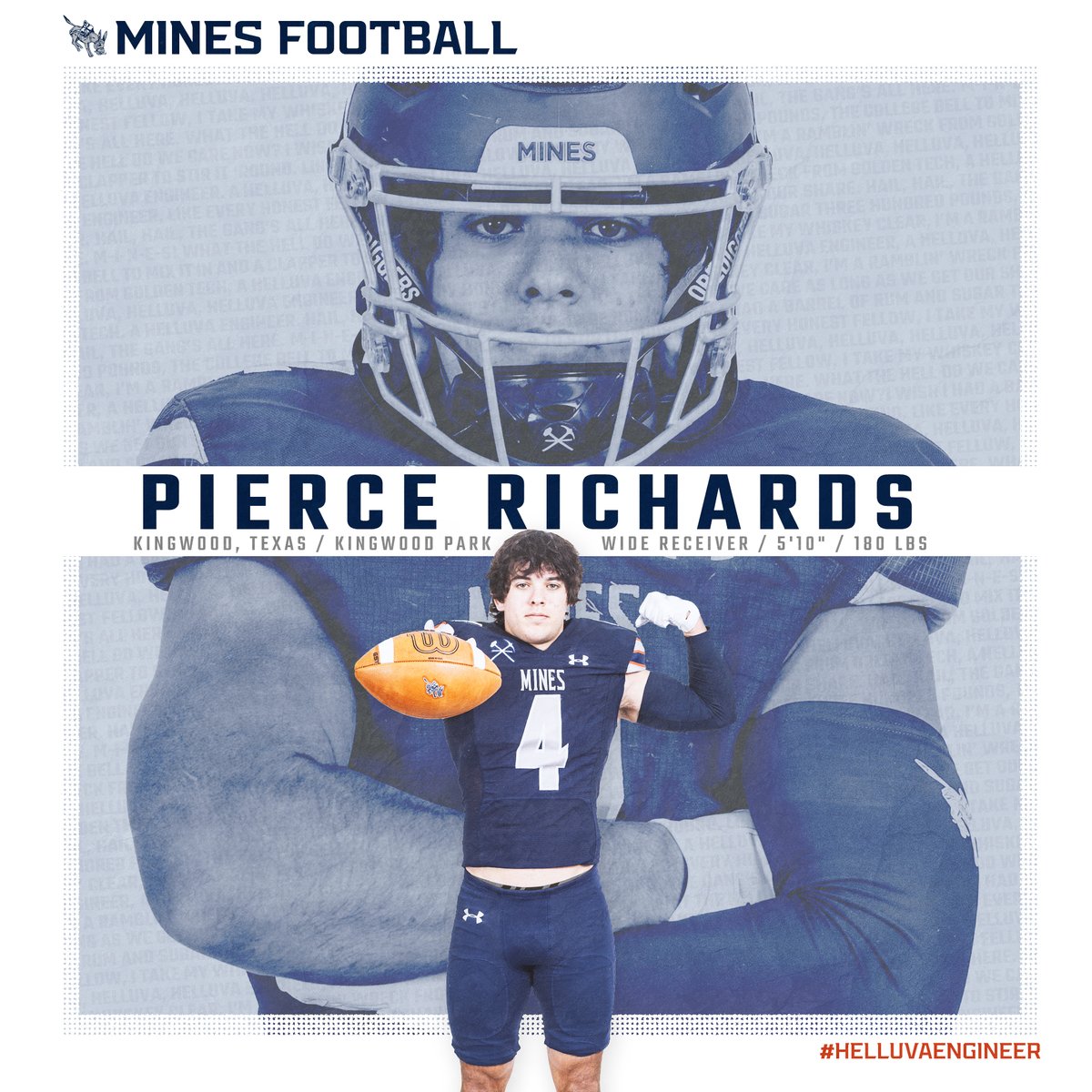 ⚒️𝗦𝗜𝗚𝗡𝗘𝗗⚒️

Another WR signing as we welcome @piercerichards8 from <a href="/KPark_Football/">PARK FOOTBALL</a>!

👤 minesathletics.com/sports/footbal…

#HelluvaEngineer