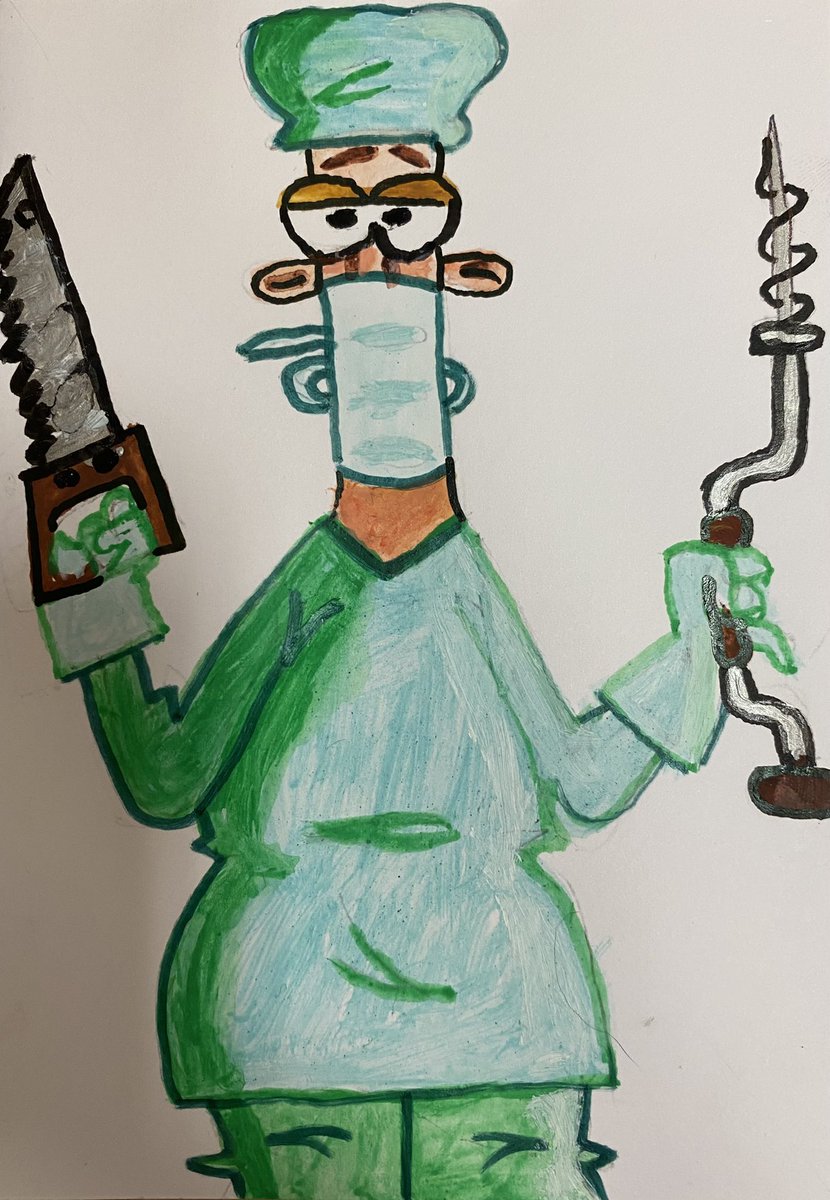 #Feedback When a patient’s homemade thank you card not only captures your essence and spirit, but also accurately reflects the tools of you trade…. (Also impressive given the preop myelopathic disability). @HullHospitals @iwgc
