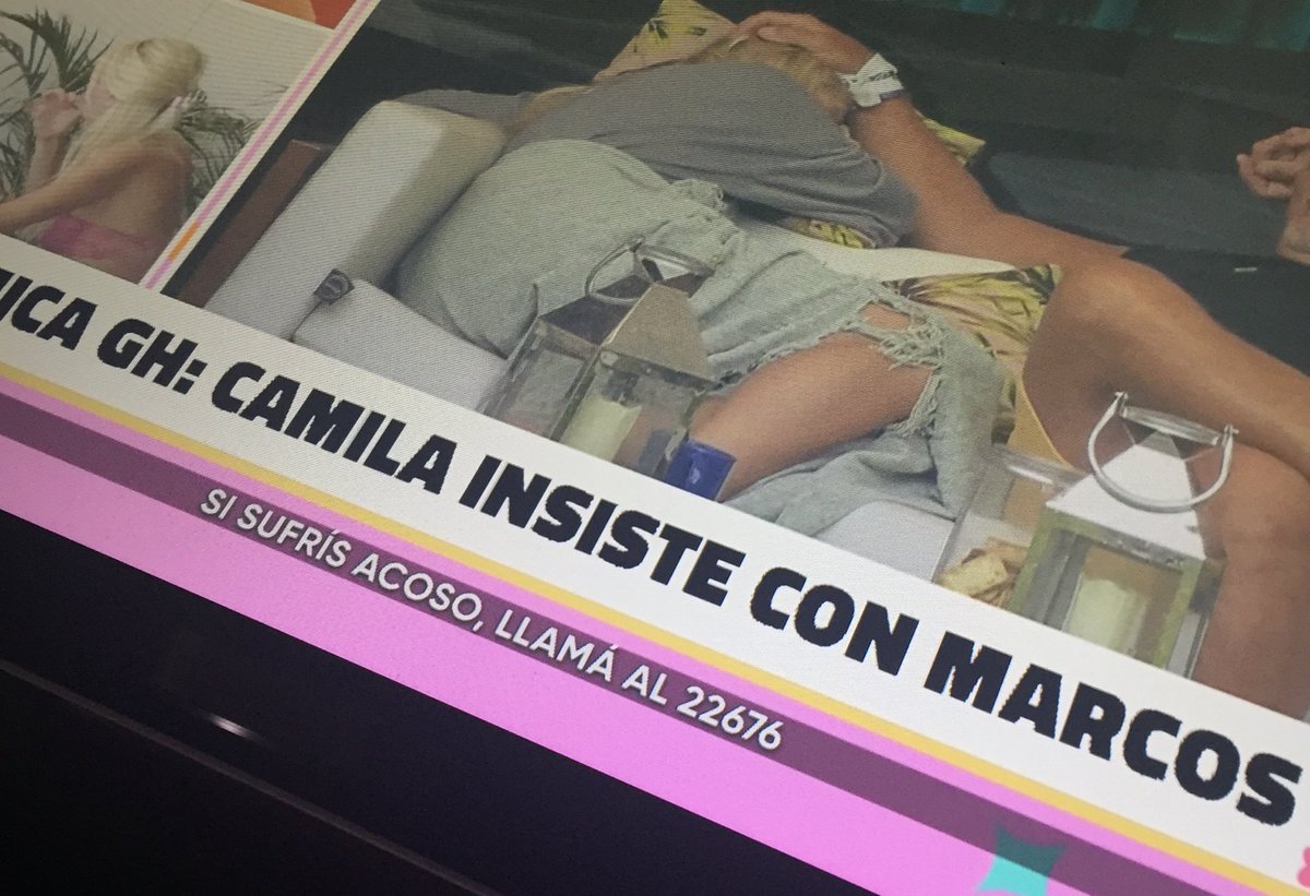 pusieron camila insiste con marcos y abajo EL NÚMERO POR SI SUFRÍS ACOSO