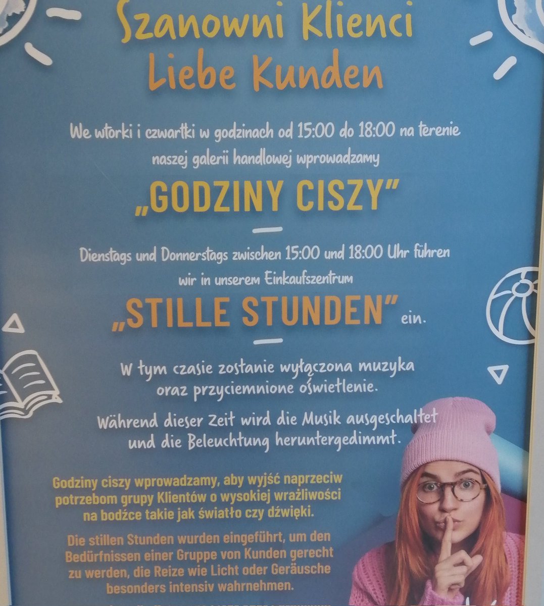 MsKtotheO's tweet photo. #inklusion
#autismus
#Reize
#overload
Ein Einkaufszentrum in Polen hat verstanden, dass Einkaufszentren der blanke horror sind.
Sowas hätte ich auch gerne in Deutschland - auch als nicht-Betroffene! https://t.co/oT4wQYYnlI