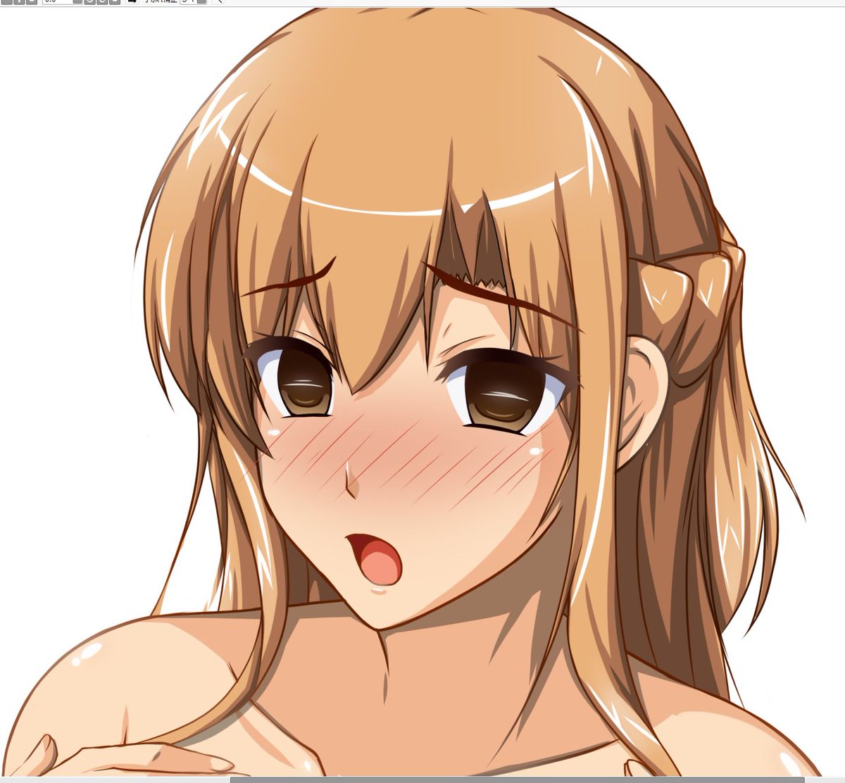 おケツばっかり塗っていたので・・・w
気分転換に差分用の表情をぬりぬりと〆('ー`)b 