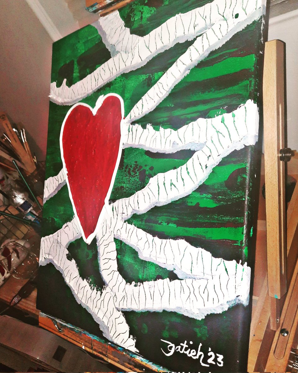 GatiehNacario's tweet image. Welcoming February 1st with this arts. I love the texture of these art sadly I can&apos;t capture it through the lens. You have to see this art live. 
#ItsgatiehBeart #Art #SpokaneArt #heartart #artoftheday #artwork #artgram