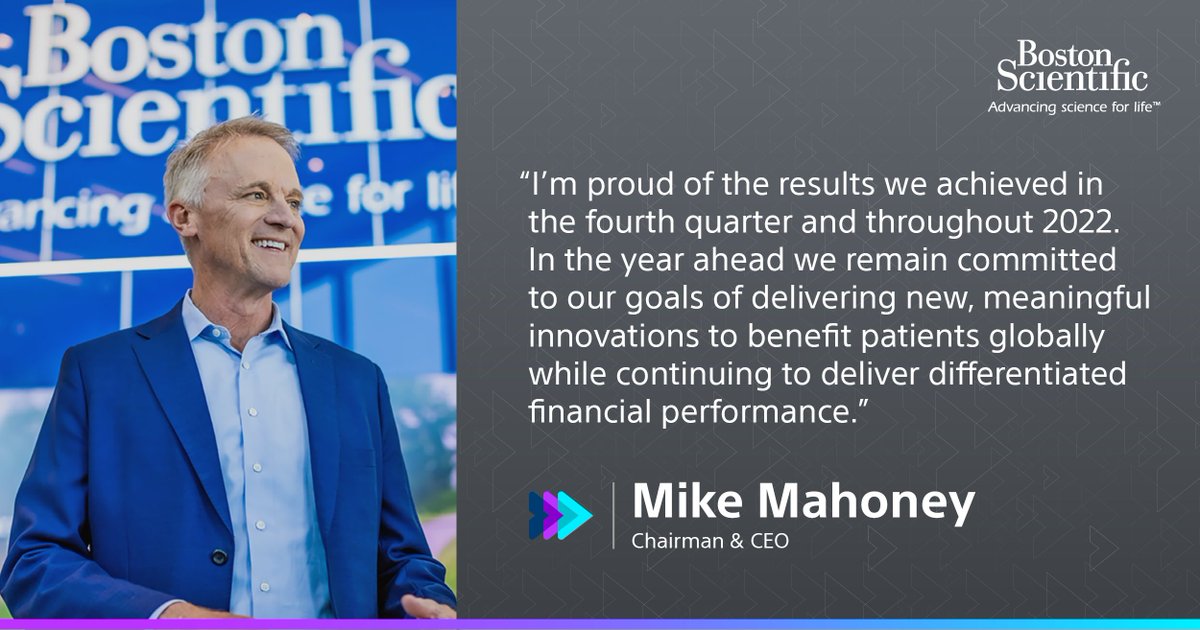 BSX announces Q4 and Full Year 2022 financial results. Refer to our release for more information &amp; non-GAAP reconciliations: bit.ly/3wJoROv