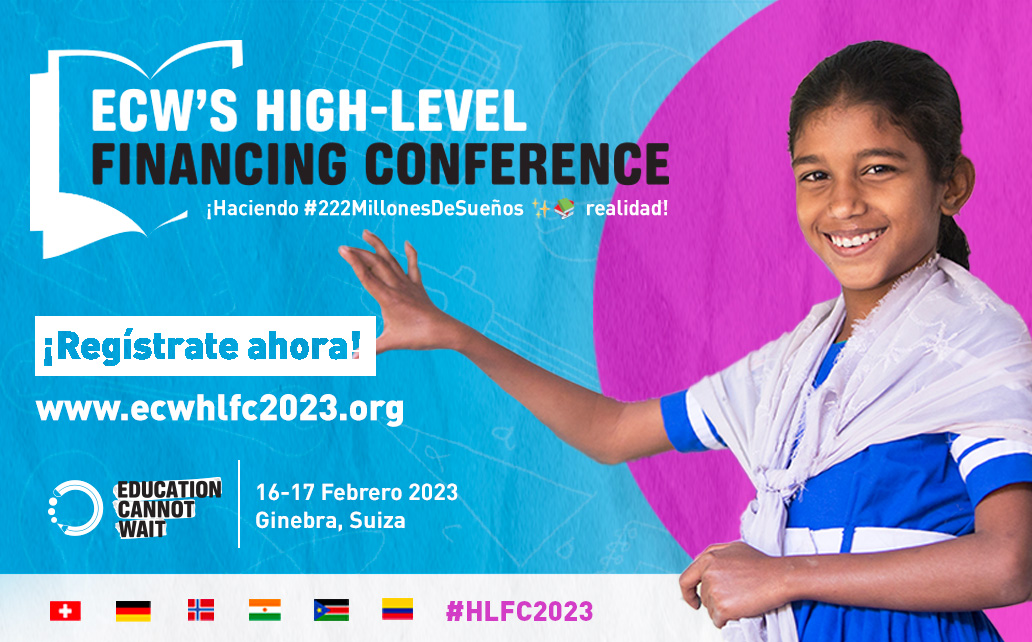 Estamos ante una #CrisisEducativa🌎. ¡Pero juntas y juntos podemos hacer #222MillonesDeSueños📚realidad!
Regístrate HOY y únete virtualmente a #HLFC2023 del 16-17 de feb y conoce cómo #ECW+socios estratégicos trabajan juntos sin dejar a nadie atrás. 
👉ow.ly/PGo350MGmnn