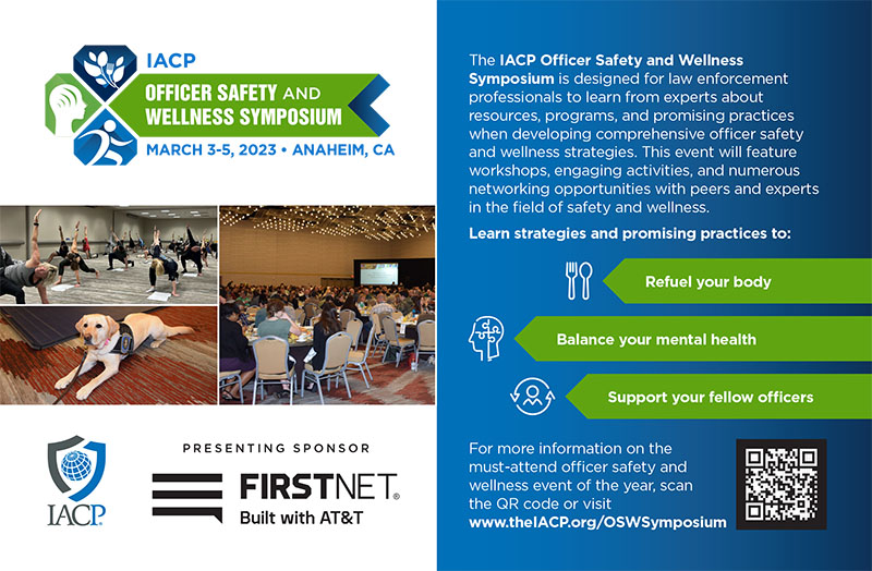 TheIACP's tweet image. Find out the causes and negative impacts of working overtime and how to address the problem in #OSW2023’s “Overtime: Be Careful What You Wish For” workshop, featuring Chief Police Psychologist Mark J. Kirschner. Register for OSW2023 today: theiacp.org/OSWSymposium