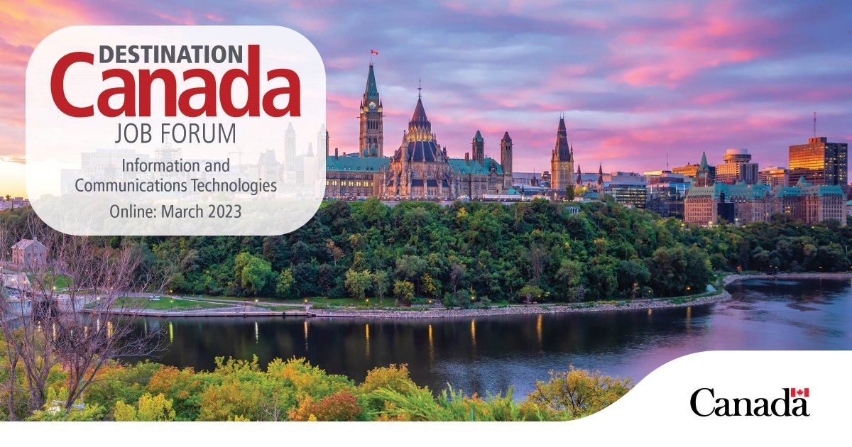 CitImmCanada's tweet photo. Calling Canadian tech employers looking to recruit skilled international candidates in the ICT sector. Connect at the Destination Canada Job Forum! Registration for employers is now open and closes February 16. Learn more: https://t.co/3meG9SbdZR https://t.co/MTARf3jUvE