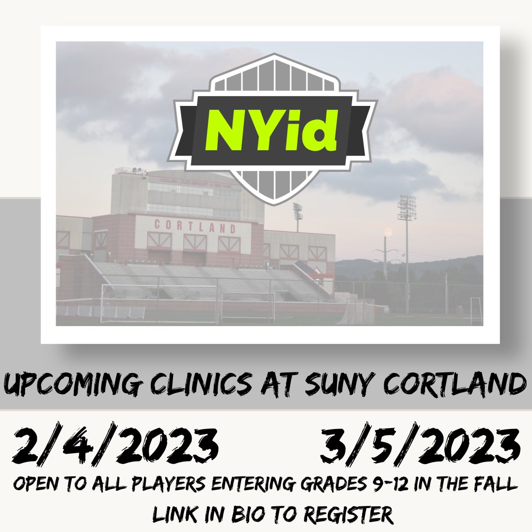 First clinic run by Cortland staff this weekend! Link in bio to sign up!