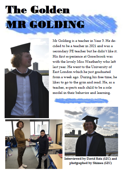 A little sneak peak at what you will find in our first issue...

<a href="/MissKnowldenGBS/">Miss Knowlden 6CK</a> and <a href="/MissWilkinsonGB/">Miss Wilkinson</a> are very proud of the contributions of our fantastic newspaper team and can't wait to see what the future holds! 📰🗞️ Well done everybody!