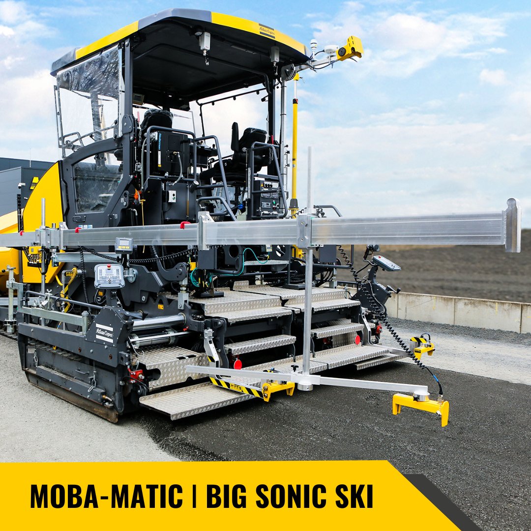 MOBA_Automation's tweet photo. Achieve increased efficiency in the asphalt paving process through fully automatic control of the screed thickness. Contact your local team today to learn more about how the world-renowned MOBA-Matic and Big Sonic Ski deliver the smoothest results on the road. #MOBAMatic #BigSki https://t.co/uMBZzETSCc