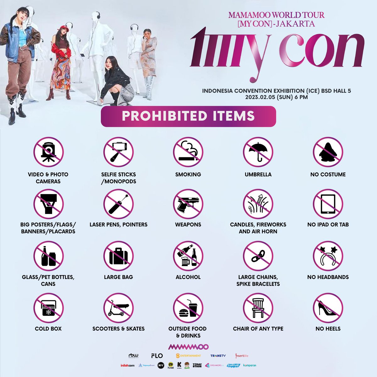 #MYCONinJAKARTA PROHIBITED ITEMS