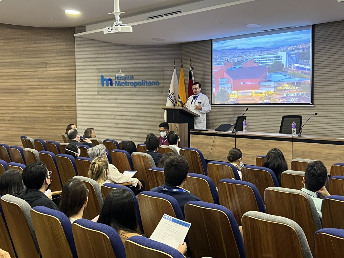 Dr. Christian Armijos opens the second day of Building Connections Across the Americas <a href="/RSNA/">RSNA</a> meeting at Hospital Metropolitano in Quito.  #radiology #globalhealth