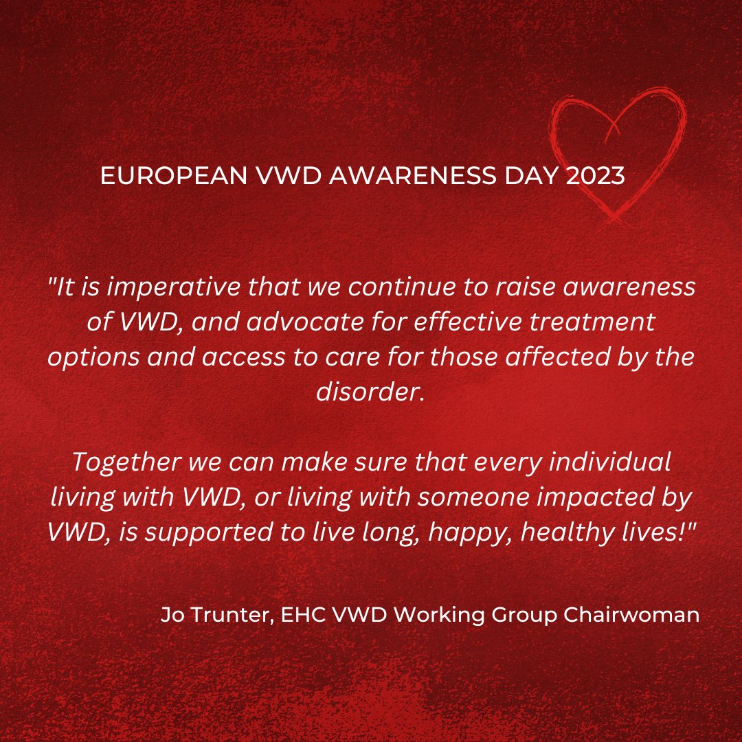 EHC_Haemophilia's tweet image. European VWD Awareness Day 2023!
EHC VWD Working Group members Statements. Honest and powerful.
#VWDday2023
Discover the project here: ehc.eu/vwd-awareness-…