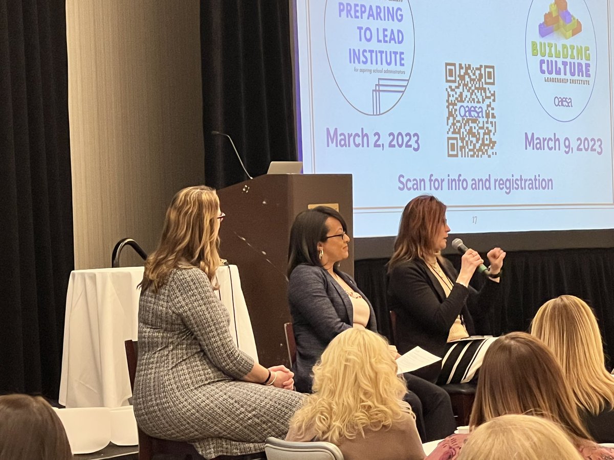 OAESA's tweet photo. Women’s Leadership, Day 2! These superintendents share how they have navigated the role, give great advice to balancing work & life @OhioPrincipals #OAESAforYOU https://t.co/z0kH1R3I87