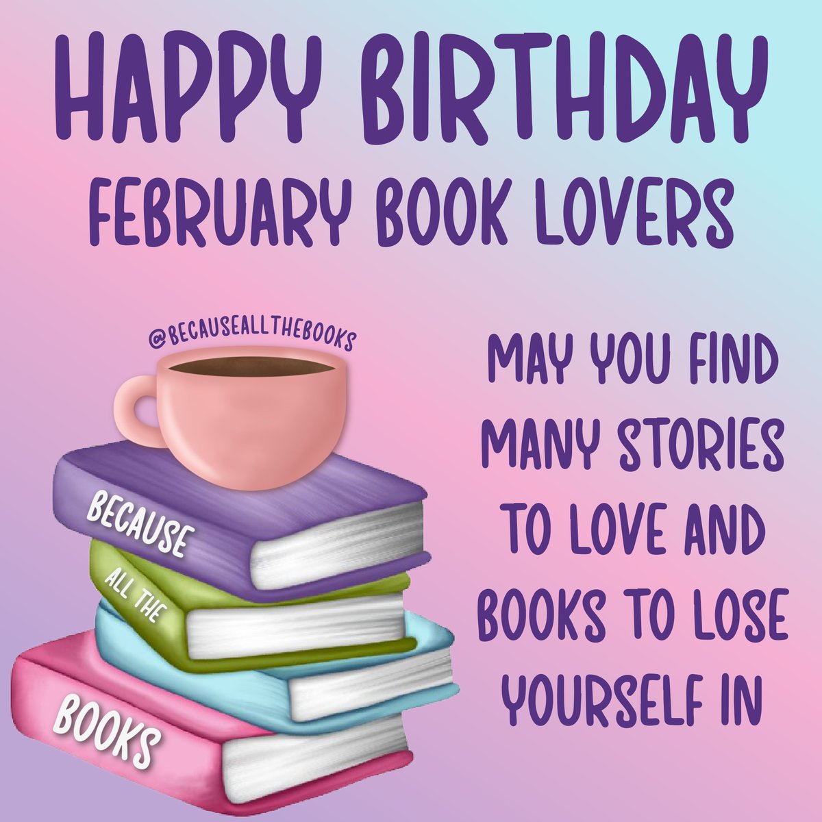 becausemybooks's tweet image. Happy Birthday, February Book Lovers! Let us know if this is your special month!

Did you know: The 12th is Judy Blume's birthday?! She passed in 2020, but her legacy lives on forever.

#BecauseAllTheBooks #FebruaryBirthdays #BookBirthday #BookLovers