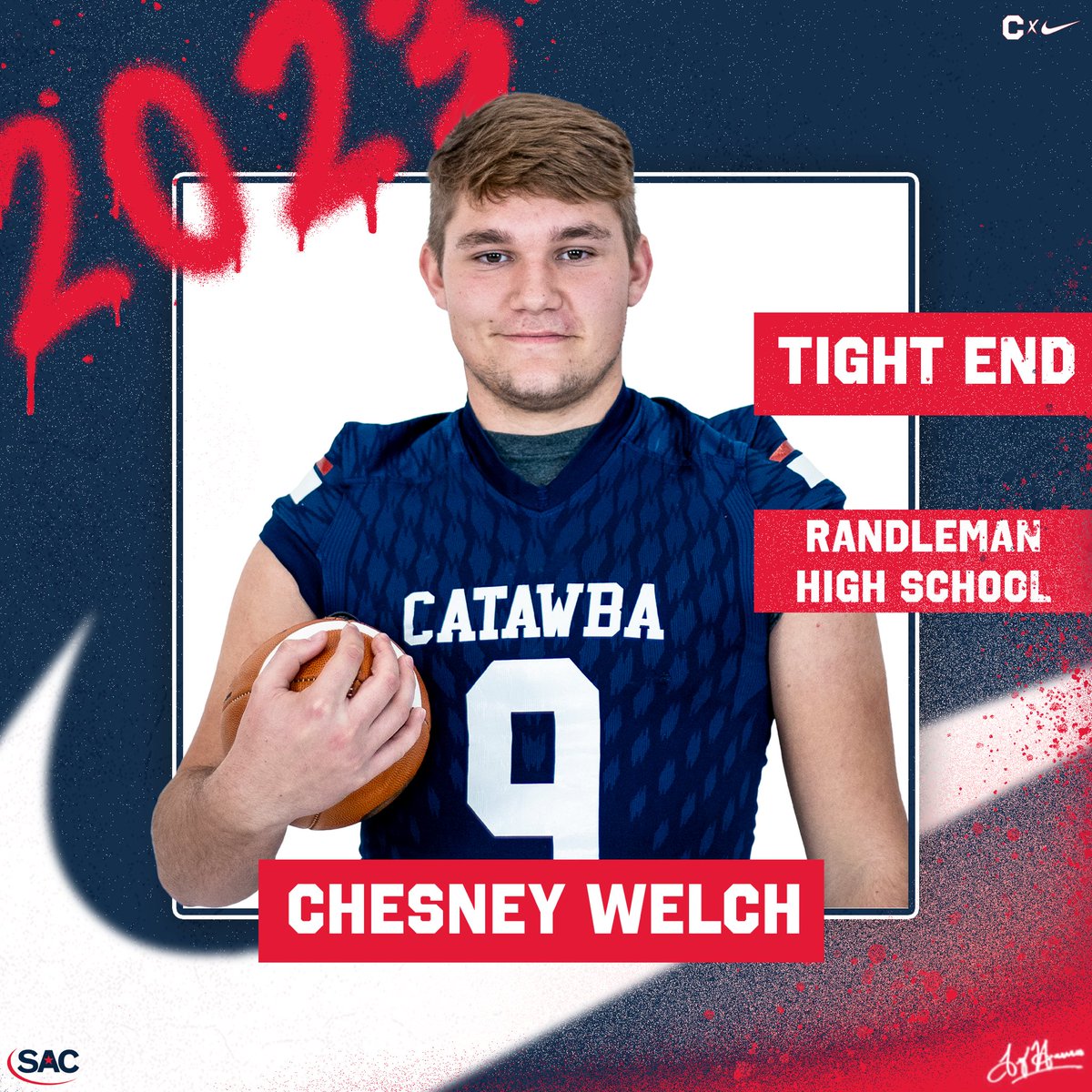 SIGNED✍️
Help us welcome Chesney Welch to the family‼️ #bleedblue #catawbaculture