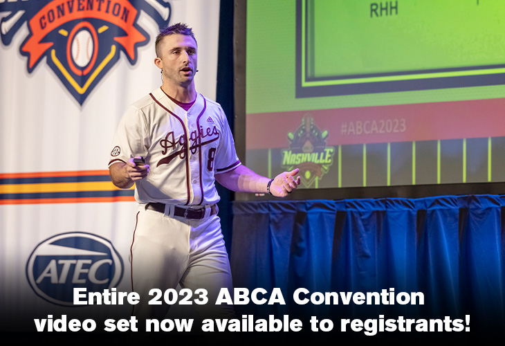 ABCA1945's tweet image. The full set of #ABCA2023 videos are now on-demand for Convention &amp;amp; Live Stream registrants!

⚾️ 23 Main-Stage Clinics
⚾️ 23 Post-Clinic Q&amp;amp;As
⚾️ 13 Youth Session Clinics
⚾️ 16 Expo Theater Demos

All ABCA members will have access beginning May 22!

📝 abca.org/ABCA/News/2023…